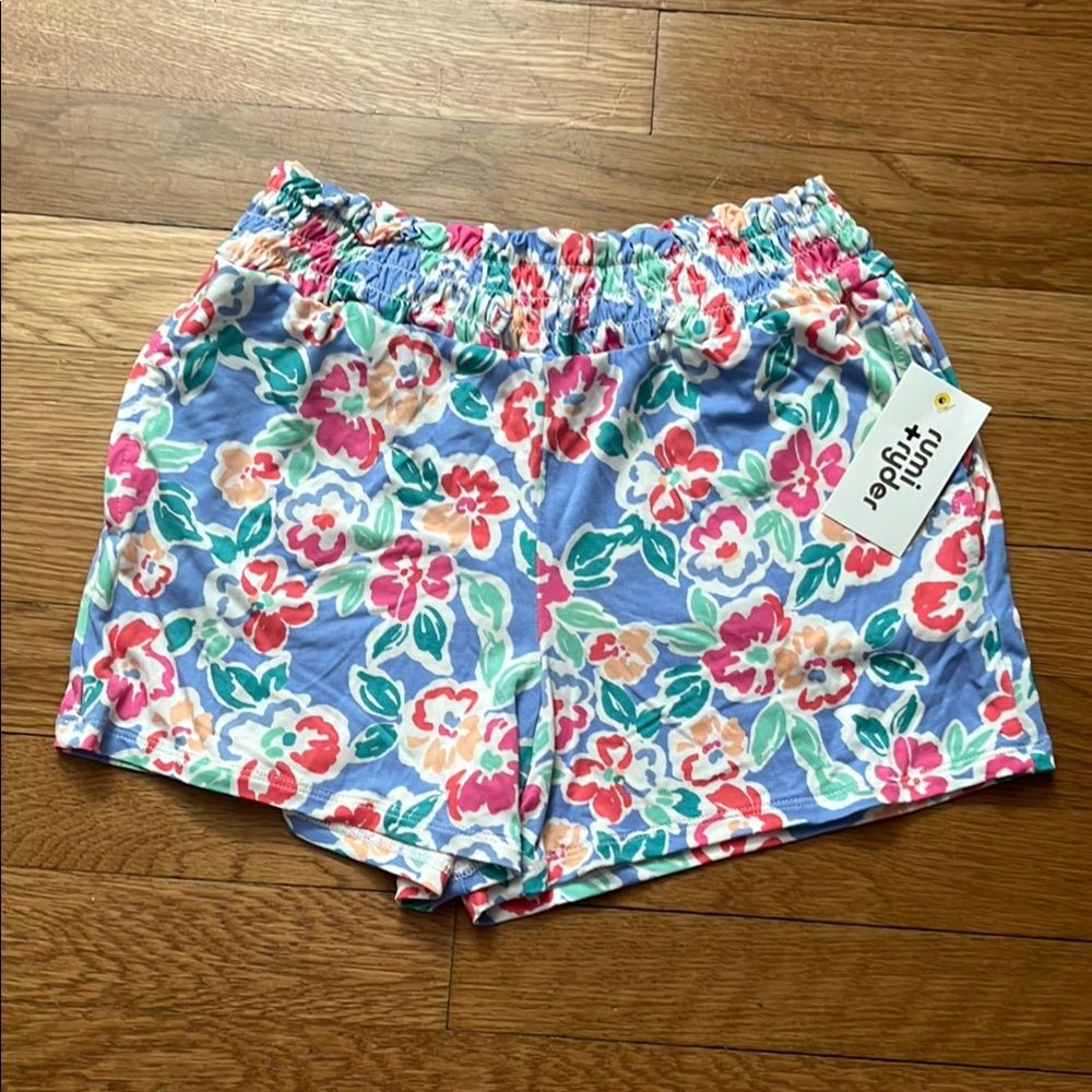 Floral Print Girls Shorts